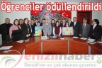 Öğrenciler ödüllendirildi