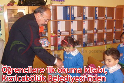 Öğrencilere ilk okuma kitabı, Kızılcabölük Belediyesi’nden