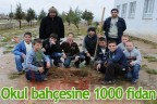 Okul bahçesine 1000 fidan