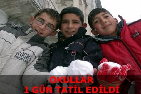 Okullara 1 Günlük Kar Tatili!!!