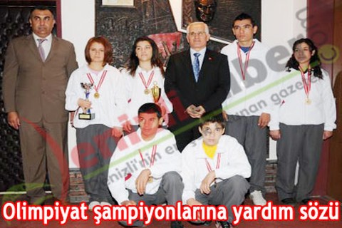 Olimpiyat şampiyonlarına yardım sözü