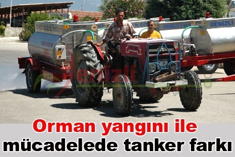 Orman yangını ile mücadelede tanker farkı