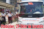 Otobüsler, 29 Ekim’de ücretsiz