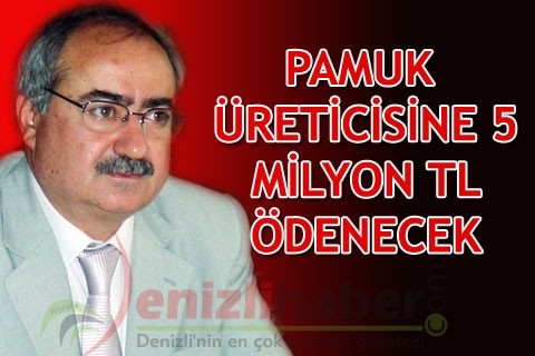 Pamuk üreticisine 5 milyon TL ödenecek