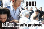 PAÜ’de Bakan Kavaf’a protesto