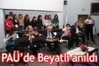 PAÜ’de Beyatlı anıldı