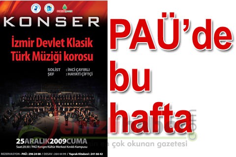 PAÜ’de bu hafta