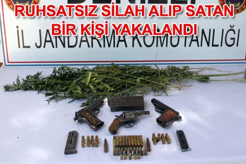 RUHSATSIZ SİLAH ALIP SATAN BİR KİŞİ YAKALANDI