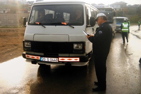 S’ Plakalı araçlara denetim