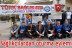Sağlıkçılardan oturma eylemi