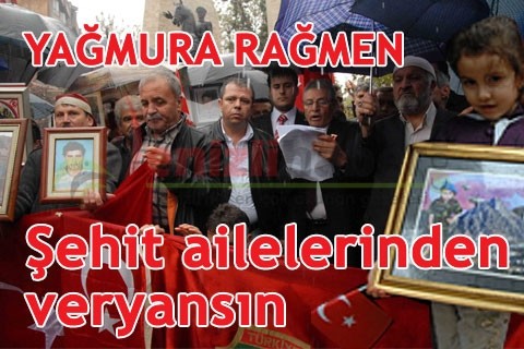 Şehit ailelerinden veryansın