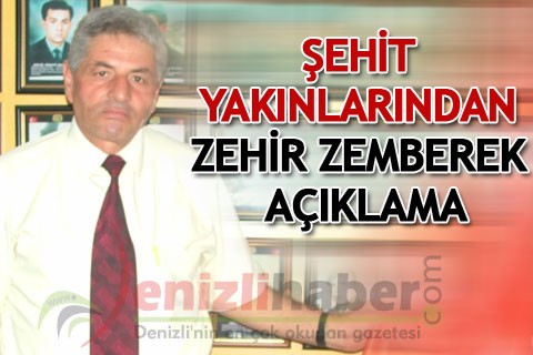 ŞEHİT YAKINLARINDAN ZEHİR ZEMBEREK AÇIKLAMA