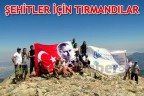 Şehitler için tırmandılar