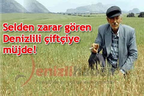 Selden zarar gören Denizlili çiftçiye müjde!