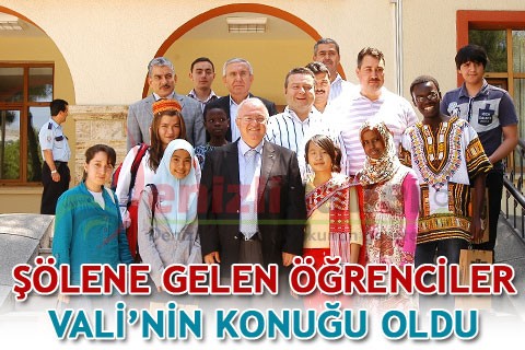 Şölene gelen öğrenciler Vali’nin konuğu oldu