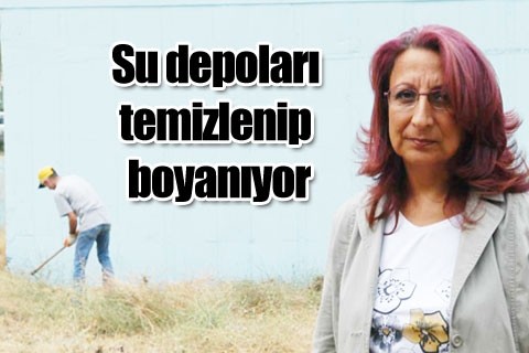 Su depoları temizlenip boyanıyor