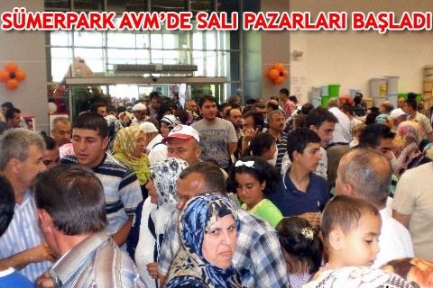 SÜMERPARK AVM’DE SALI PAZARLARI BAŞLADI