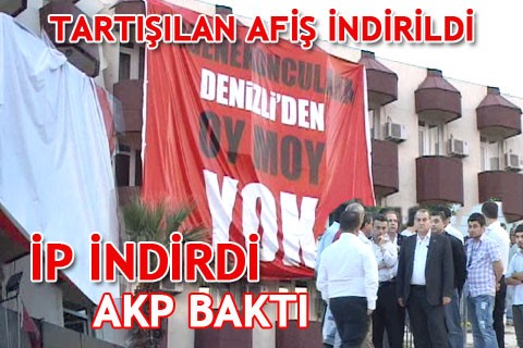 TARTIŞILAN AFİŞ İNDİRİLDİ