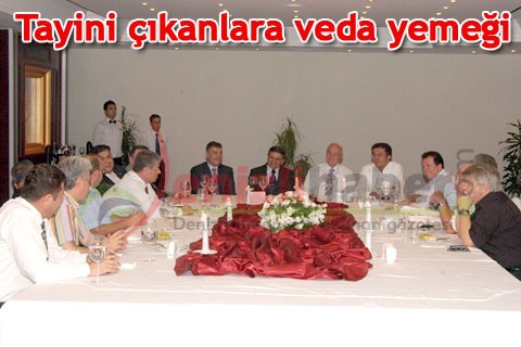 Tayini çıkanlara veda yemeği