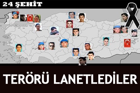 TERÖRÜ LANETLEDİLER
