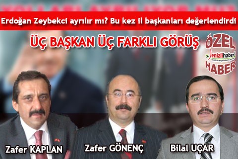 ÜÇ BAŞKAN ÜÇ FARKLI GÖRÜŞ