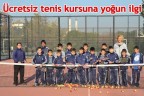 Ücretsiz tenis kursuna yoğun ilgi