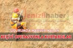 UÇURUMDA MAHSUR KALAN KEÇİYİ OPERASYONLA KURTARDILAR