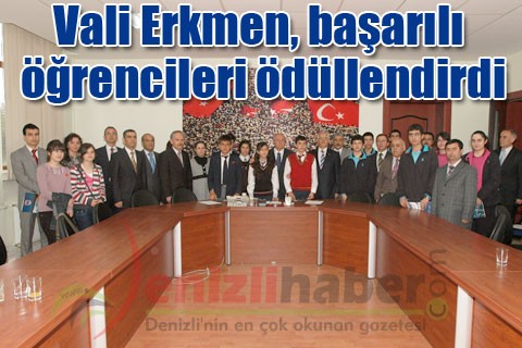 Vali Erkmen, başarılı öğrencileri ödüllendirdi