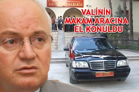 VALİ ERKMEN’İN MAKAM ARACINA EL KONULDU