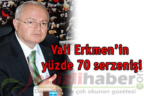 Vali Erkmen’in yüzde 70 serzenişi