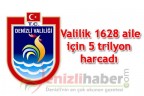Valilik 1628 aile için 5 milyon TL harcadı
