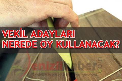 VEKİL ADAYLARI NEREDE OY KULLANACAK?