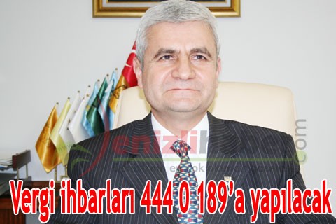 Vergi ihbarları 444 0 189’a yapılacak
