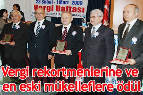 Vergi rekortmenlerine ödül
