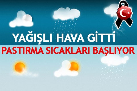 YAĞIŞLI HAVA GİTTİ PASTIRMA SICAKLARI BAŞLIYOR