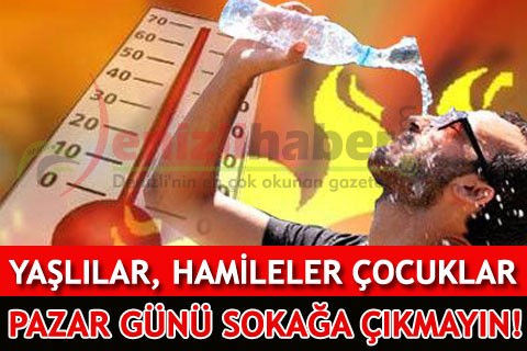 YAŞLILAR, HAMİLELER ÇOCUKLAR PAZAR GÜNÜ SOKAĞA ÇIKMAYIN!