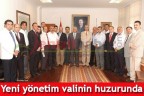 Yeni yönetim valinin huzurunda
