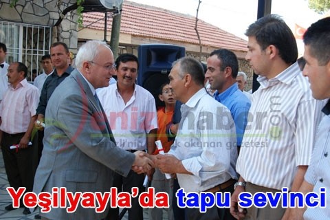 Yeşilyayla’da tapu sevinci