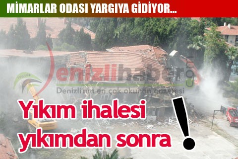 Yıkım ihalesi yıkımdan sonra