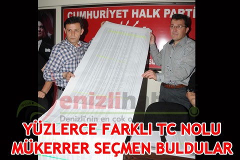 YÜZLERCE FARKLI TC NOLU MÜKERRER SEÇMEN BULDULAR