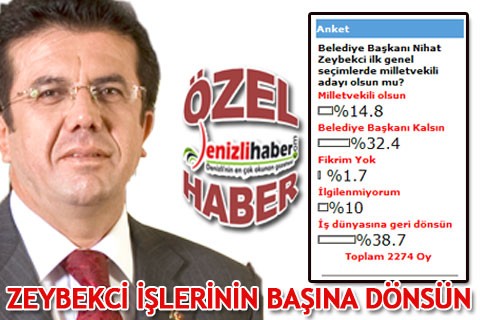 ZEYBEKCİ İŞLERİNİN BAŞINA DÖNSÜN