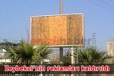 Zeybekci’nin reklamları kaldırıldı