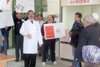 Hastanede eylem var!