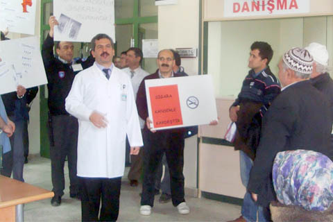 Hastanede eylem var!