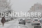 Denizli güne beyaz uyandı