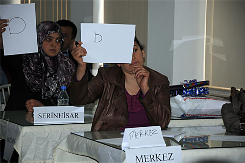 Kadın çiftçiler yarıştı