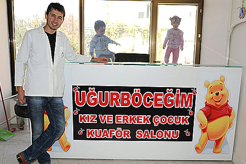 O kentin ilk çocuk kuaförü