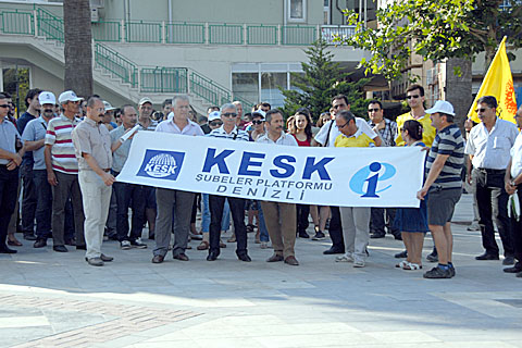 Denizli’de ’KESK’ime dokunma’ eylemi
