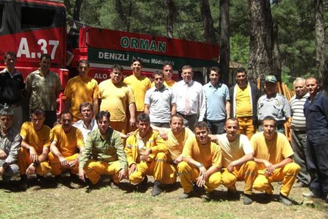 Denizli yangınla mücadele ordusu göreve hazır