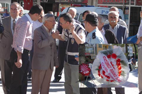 Çivril’de çelenk krizi